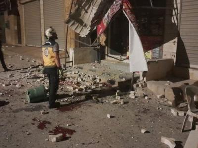 ضحايا مدنيون إثر قصف قوات النظام بالمدفعية لمدينة سرمين