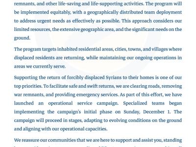 White Helmets Expands Operations Amid Recent Developments in Syria