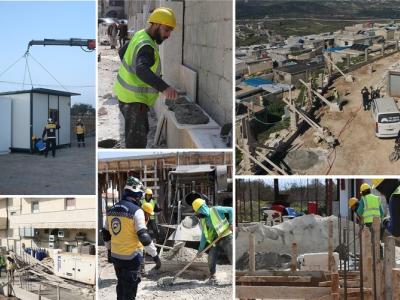 الدفاع المدني السوري يطلق مشروعاً لترميم منشآت طبية في شمال غربي سوريا