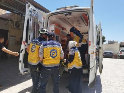 جرحى في هجمات على مخيم أرض الأمل للمهجرين في ريف حلب