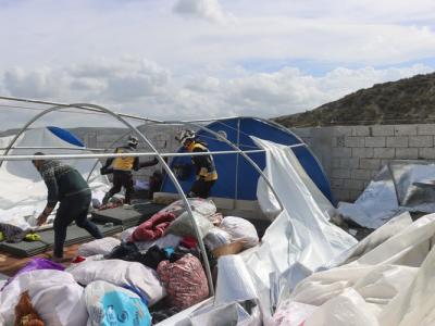 عاصفة هوائية تضرب شمال غربي سوريا تضاعف معاناة المنكوبين بعد الزلزال