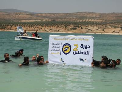 دورة حلب الثانية للغطس تخرّج 13 متطوعاً ينضمون لفريق الغطس في الدفاع المدني